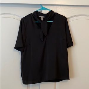black H&M top, size 8